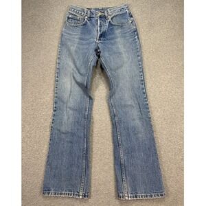 Y2K Polo Ralph Lauren Jeans Women's 27 Blue Denim Button Fly Straight High Rise